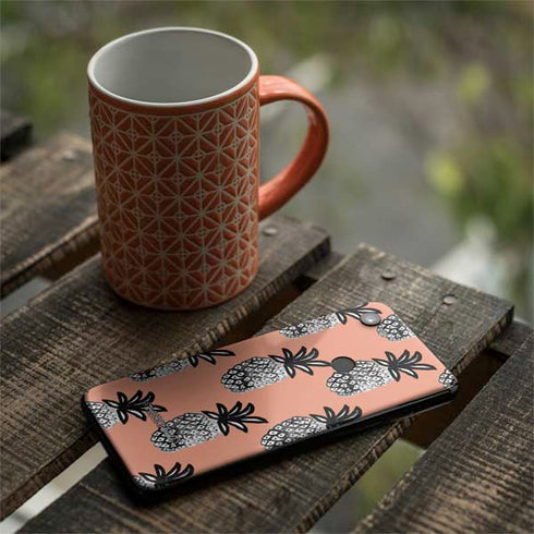 Bouffants and Broken Hearts Gray Scale Pineapple Google Pixel 3a XL Skin